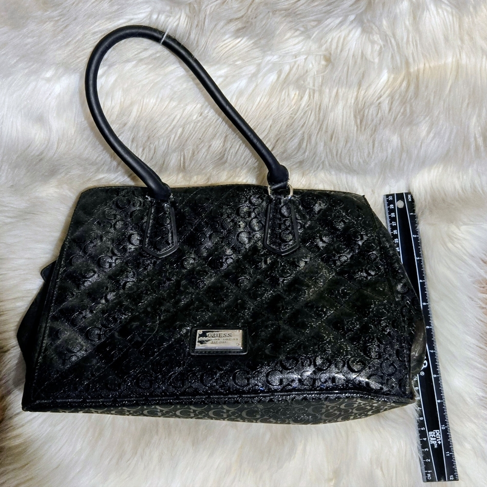 Guess Black Embossed Satchel